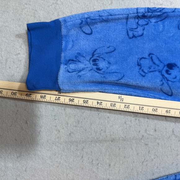 Disney Stitch Fleece Pajamas Sleepwear One Piece Hooded Costume Kids M 8-10 - Picture 8 of 8